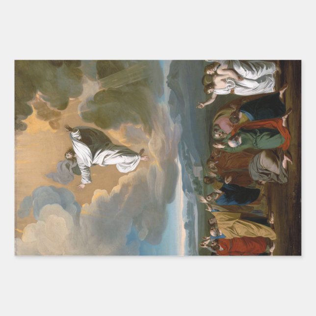 Ascension (Jesus Christ Ascending to Heaven) Wrapping Paper Sheet (Front)