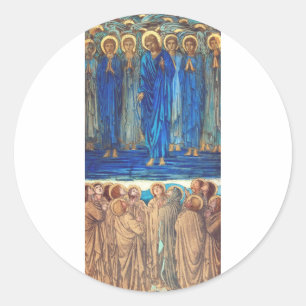 Ascension of Christ by Edward Burne Jones Classic Round Sticker