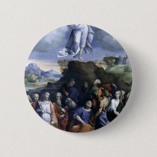 Ascension of Christ by Garofalo 1520.jpg 6 Cm Round Badge