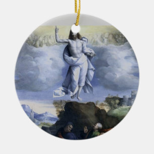 Ascension of Christ by Garofalo 1520.jpg Ceramic Ornament