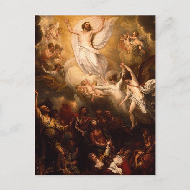 Ascension of Christ with Angels Postcard (Front)