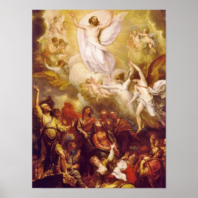 Ascension of Christ with Angels Poster (Front)