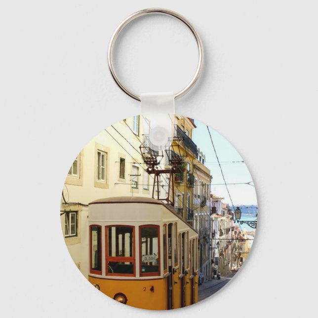 Ascensor of Bica, Lisbon, Portugal Key Ring (Front)
