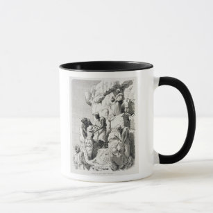 Ascent of the Great Pyramid, 19th century Mug