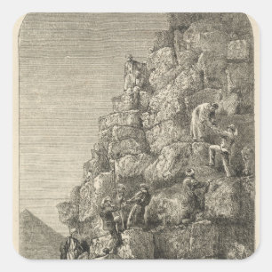 Ascent of the Great Pyramid Square Sticker