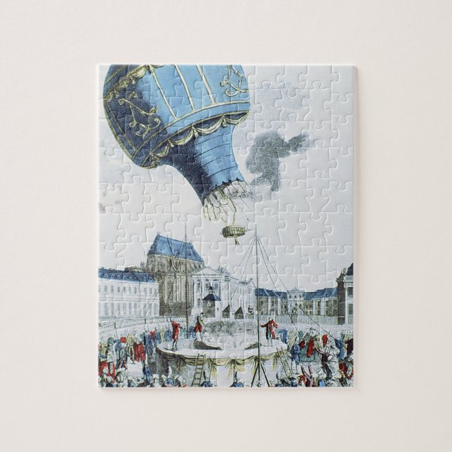 Ascent of the Montgolfier brothers hot-air balloon Jigsaw Puzzle (Vertical)