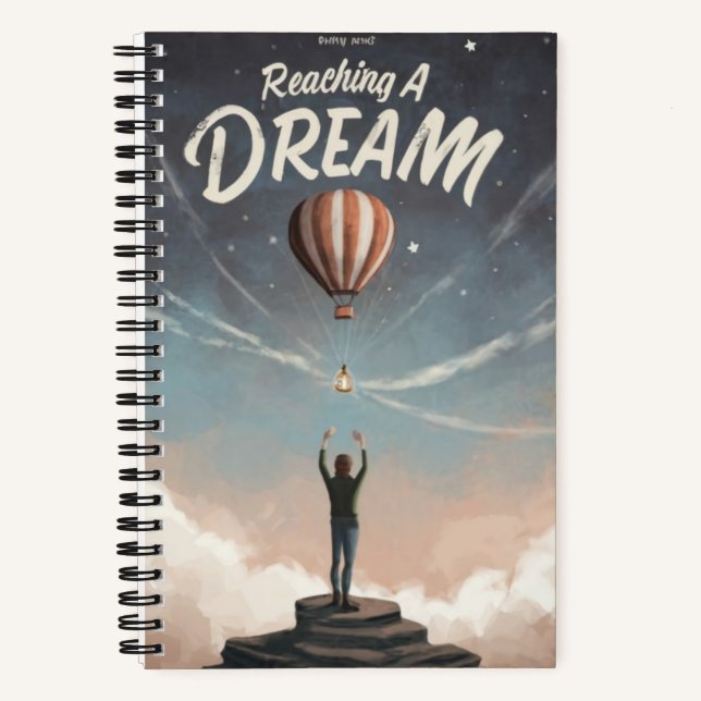 Ascent to Ambitions Spiral Notebook 🎈🌠 (Front)