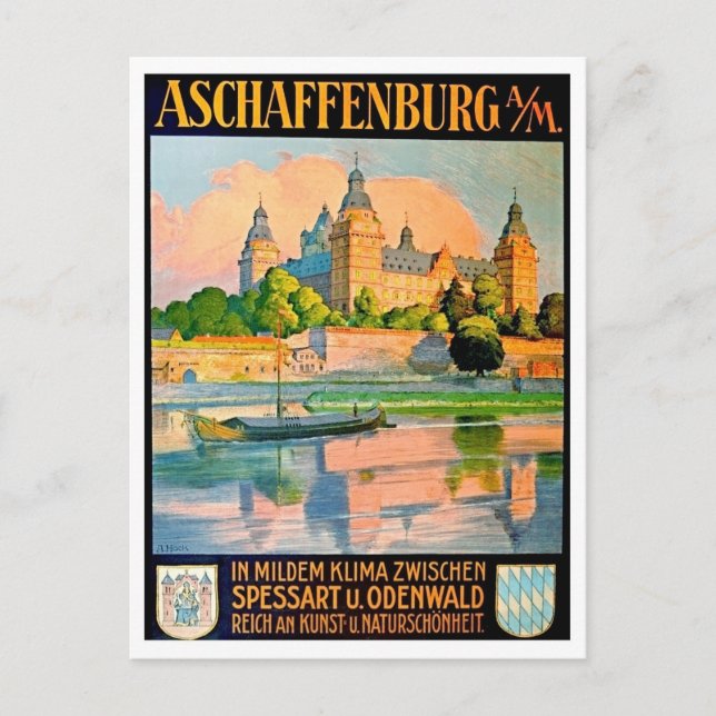 Aschaffenburg city, Germany, Schloss Johannisburg Postcard (Front)