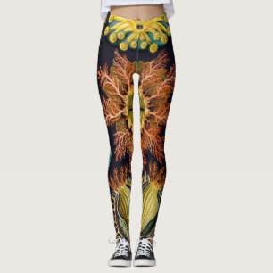 Ascidiae by Ernst Haeckel, Vintage Marine Animals Leggings