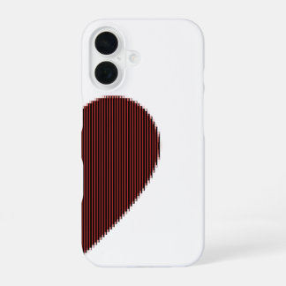 ASCII Art Connectable Heart iPhone 16 Case