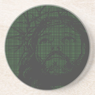 ASCII Art Jesus Crown Of Thorns John 19:30 Coaster