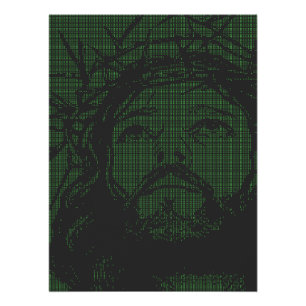 ASCII Art Jesus Crown Of Thorns John 19:30 Poster