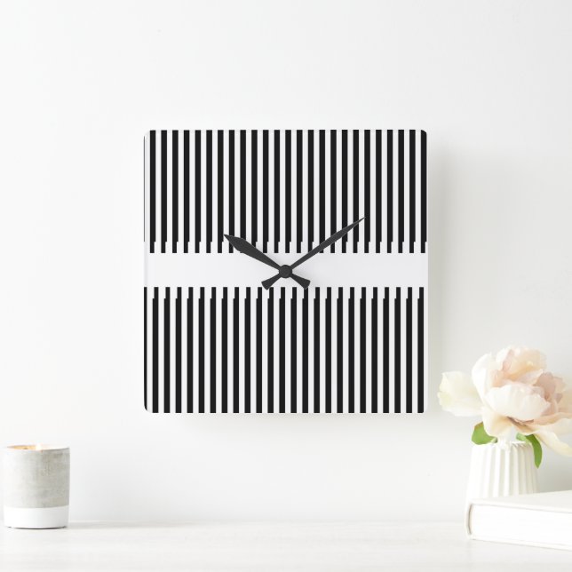 ASCII Art Square Wall Clock (Home)