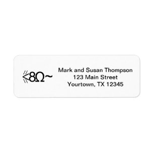 ASCII Mouse Return Address Label