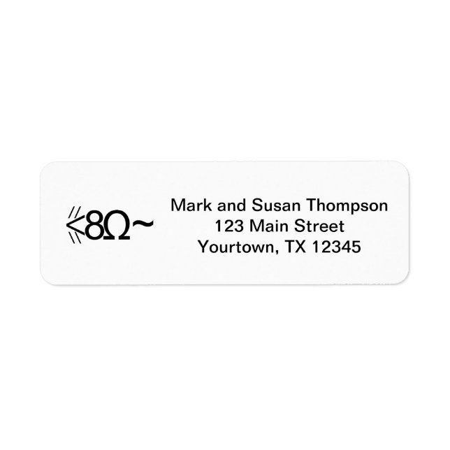 ASCII Mouse Return Address Label (Front)