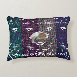 Ascii multi-coloured pixelated cats decorative cushion