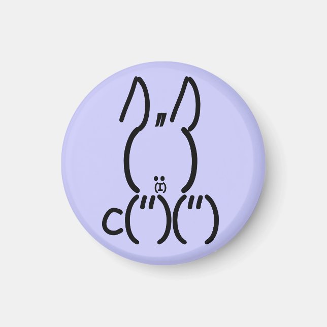 ASCII Rabbit Magnet (Front)