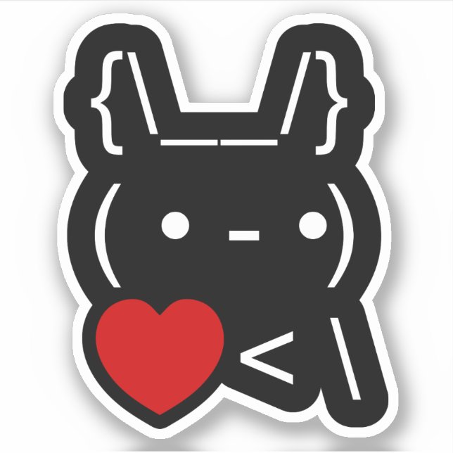 ASCII Text Art Bunny Rabbit Take Heart Back (Front)