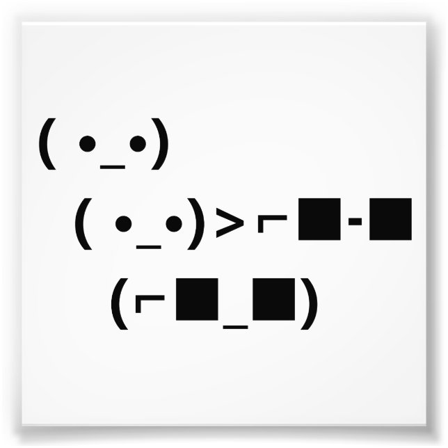 ASCII Unicode Sunglasses Deal With It Photo Print (Front)
