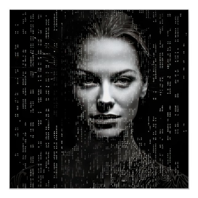ASCII Woman Scientist Poster (Front)