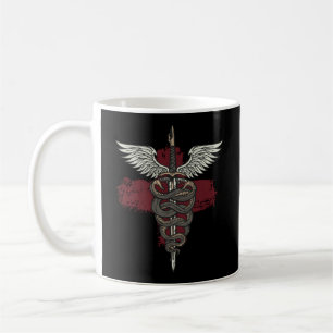 Asclepius Greek Mythology Medicine God Snake Rod Coffee Mug