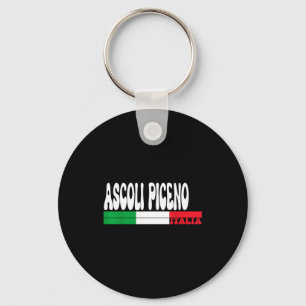 Ascoli Piceno City Italia Vintage Italy Flag Trave Key Ring