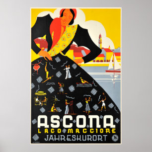 Ascona,Lago Maggiore,Switzerland, Travel Poster