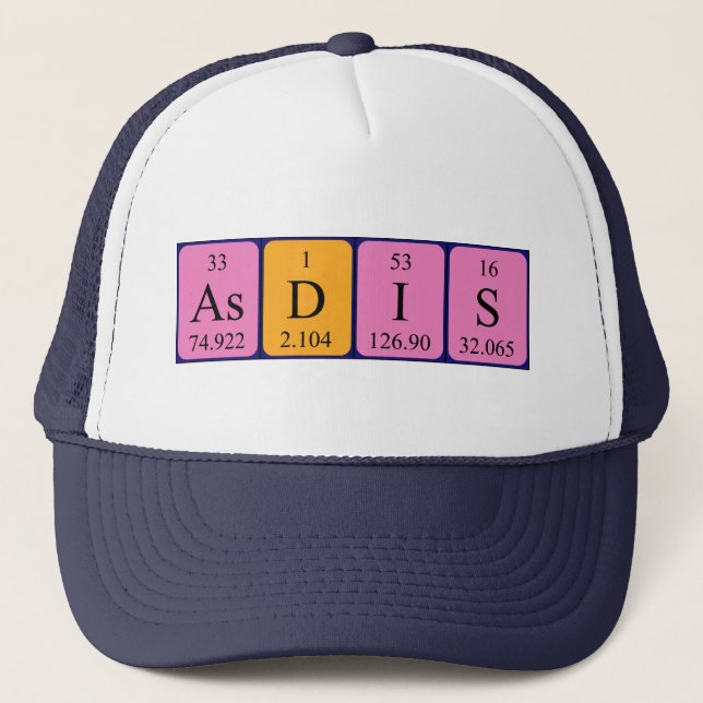 Asdis periodic table name hat (Front)