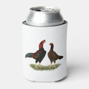 Aseel Black Red Chickens Can Cooler