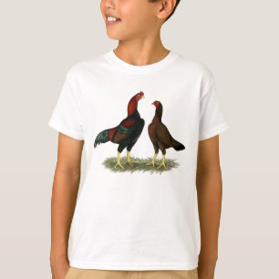 Aseel Black Red Chickens T-Shirt