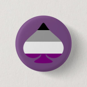 Asexual Ace of Spades 3 Cm Round Badge