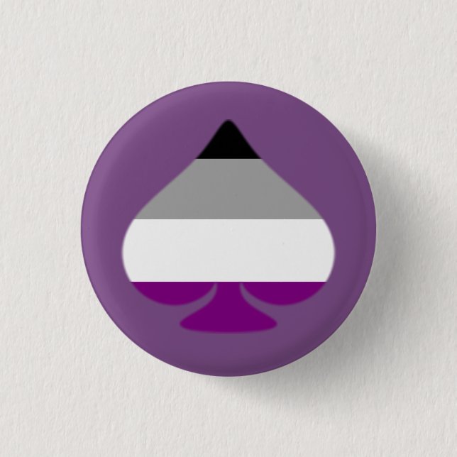 Asexual Ace of Spades 3 Cm Round Badge (Front)