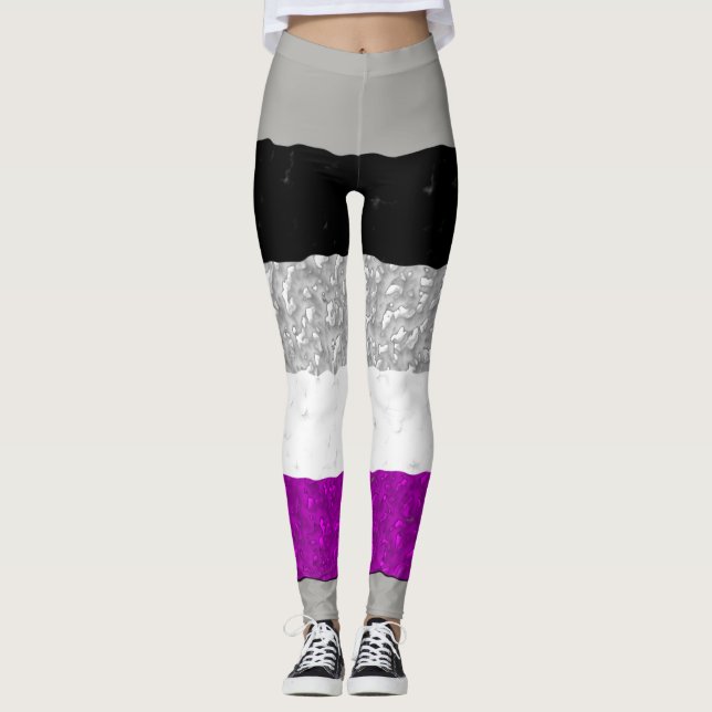 Asexual/Ace Pride Flag Leggings (Front)
