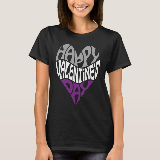 Asexual Ace Pride Valentine's Day LGBTQ LGBT T-Shirt (Front)