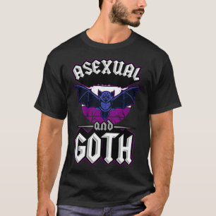 Asexual And Goth Gothic Emo Bat Pride LGBTQ Hallow T-Shirt