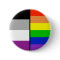 Asexual and Rainbow Flags Badge