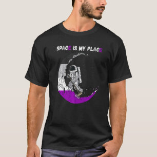 Asexual Astronaut Moon Cleaning Asexuality Space I T-Shirt