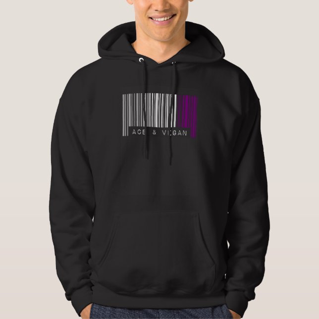 Asexual Barcode Pride Ace And Vegan Cute Aesthetic Hoodie (Front)