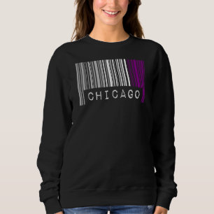 Asexual Barcode Pride Chicago Illinois Cute Ace Ae Sweatshirt