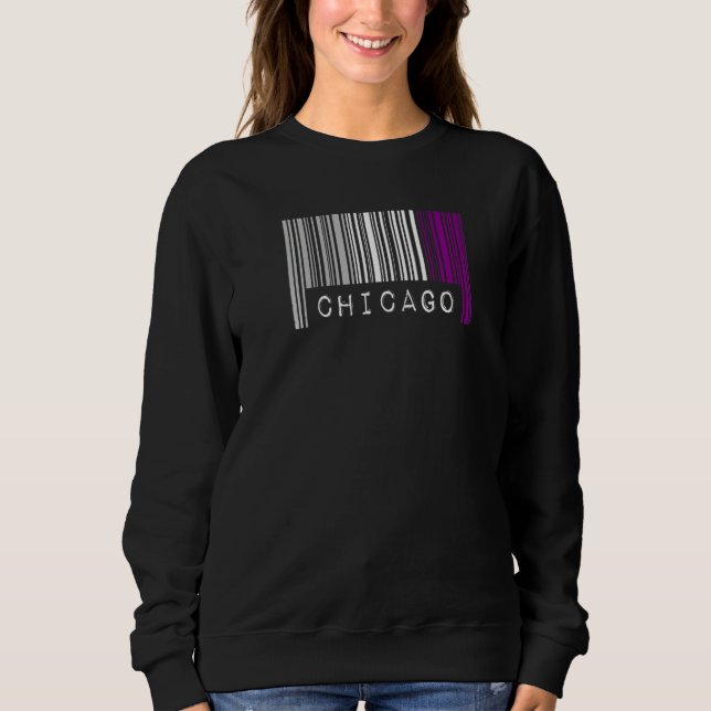 Asexual Barcode Pride Chicago Illinois Cute Ace Ae Sweatshirt (Front)