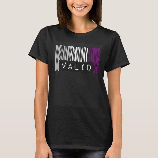 Asexual Barcode Pride Cute Valid Cute Ace Aestheti T-Shirt (Front)