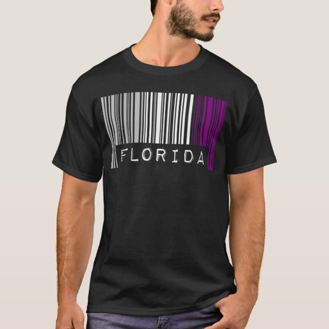 Asexual Barcode Pride Florida Cute Ace Aesthetic L T-Shirt (Front)