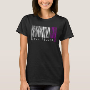 Asexual Barcode Pride You Belong Ally Cute Ace Aes T-Shirt