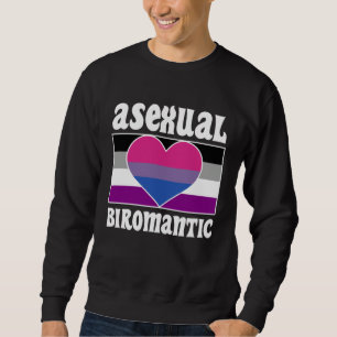 Asexual Biromantic Pride Flag Cute Ace Aesthetic Sweatshirt