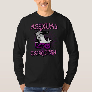 Asexual Capricorn Zodiac Sign Birthday Horoscope L T-Shirt