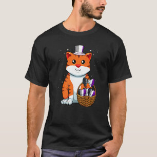 Asexual Cat Easter Egg Lgbt Q Kitten Asexuality Ac T-Shirt