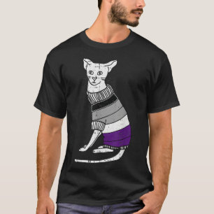 Asexual Cat LGBTQ Pride Cute Kitten Kitty Proud Al T-Shirt