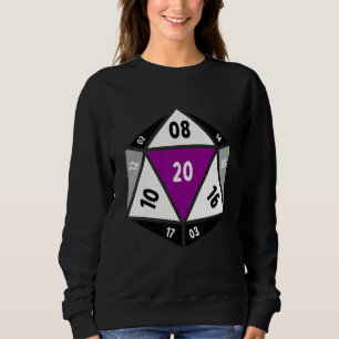 Asexual D20 Dice Ace Pride LGBTQ Gender Equality G Sweatshirt