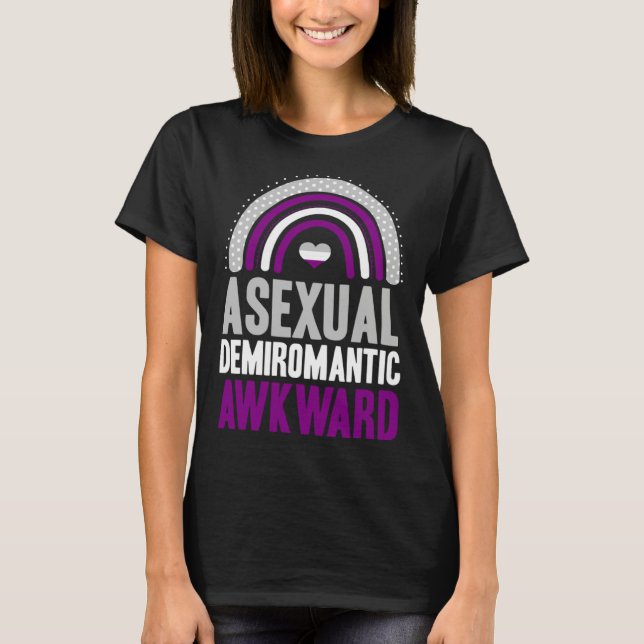 Asexual Demiromantic Awkward Asexual Pride Bohemia T-Shirt (Front)