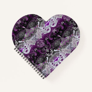 Asexual Dragon Damask - Ace Pride Flag Colours Notebook